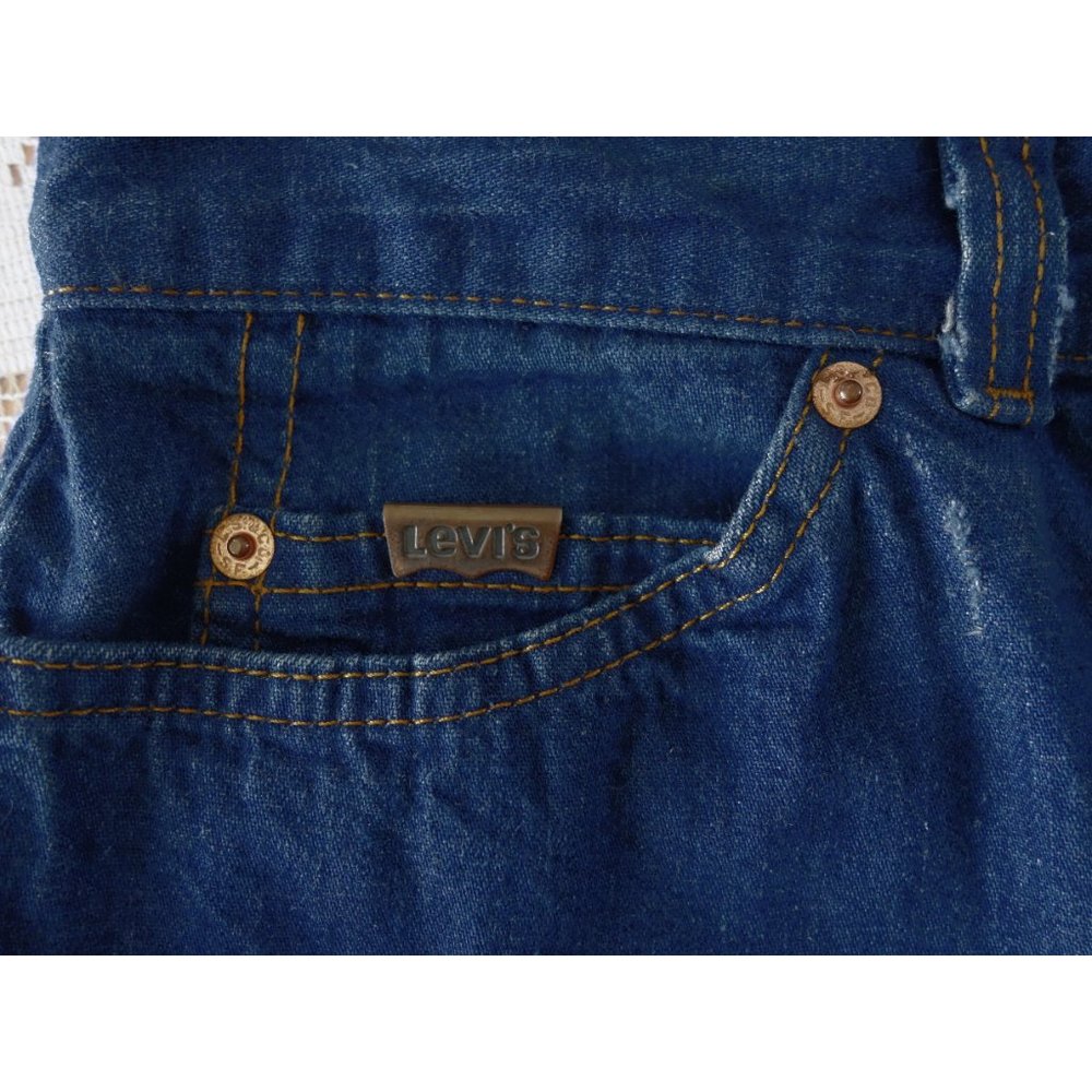 Vtg 70s Levi's Orange Tab Blue High Waist Straight Wide Leg Jeans 29 30 8 10 - Picture 6 of 10